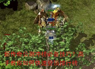 新传奇公测冲榜必备技巧?高手教你如何快速登顶排行榜 新传奇公测冲榜必备技巧?高手教你如何快速登顶排行榜