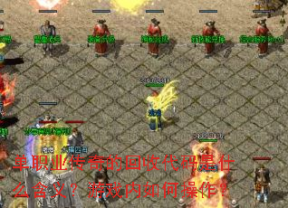 单职业传奇的回收代码是什么含义?游戏内如何操作? 单职业传奇的回收代码是什么含义?游戏内如何操作?