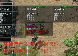 斗仙传奇私服中如何快速提升角色战力与等级? 斗仙传奇私服中如何快速提升角色战力与等级?