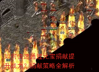 如何快速通过元宝捐献提升战力?捐献策略全解析 如何快速通过元宝捐献提升战力?捐献策略全解析