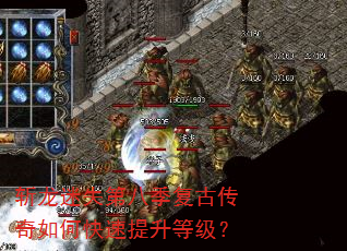 斩龙迷失第八季复古传奇如何快速提升等级? 斩龙迷失第八季复古传奇如何快速提升等级?