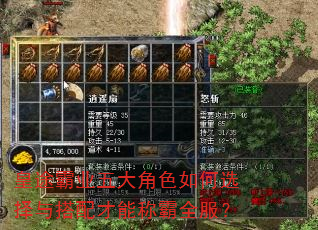 皇途霸业五大角色如何选择与搭配才能称霸全服? 皇途霸业五大角色如何选择与搭配才能称霸全服?